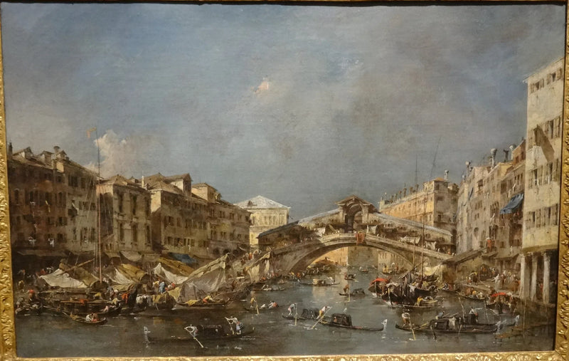The Grand Canal with the Rialto Bridge seen from the south - Francesco Guardi