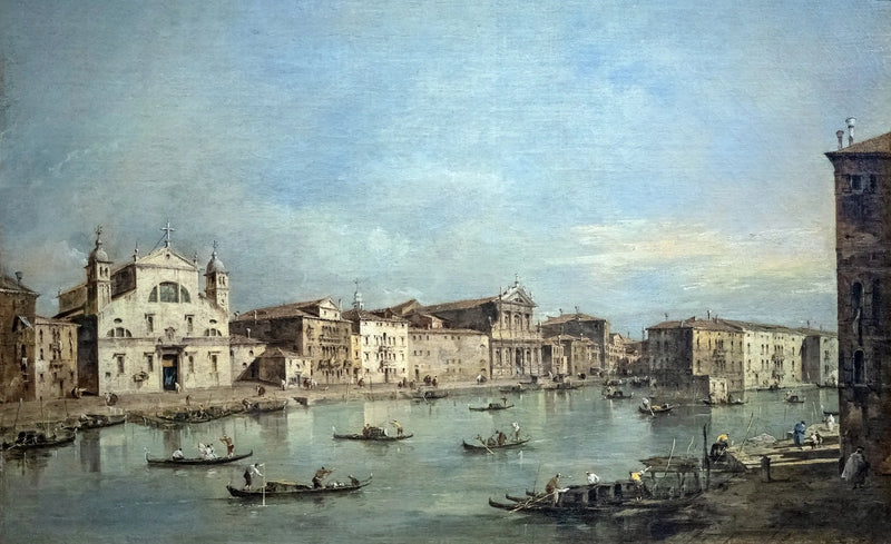 The Grand Canal with Santa Lucia and Santa Maria di Nazareth - Francesco Guardi