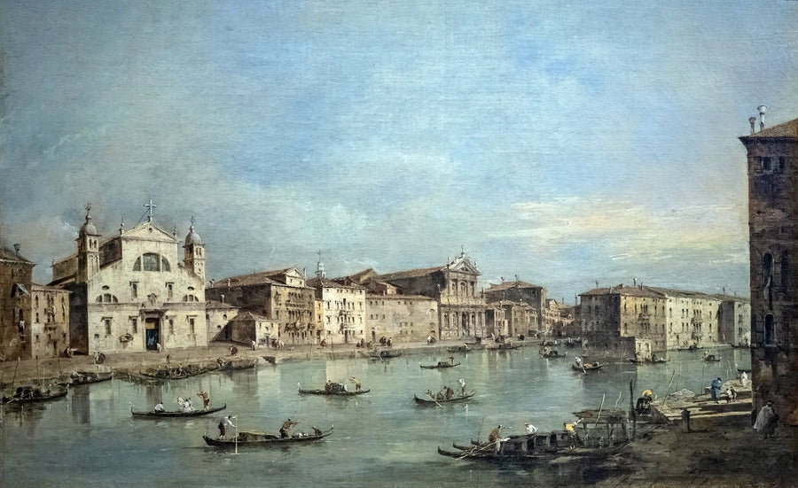 The Grand Canal with Santa Lucia and Santa Maria di Nazareth - Francesco Guardi