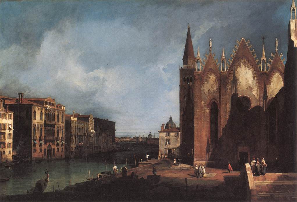 The Grand Canal of Santa Maria della Carità towards the bacino di San Marco - Canaletto