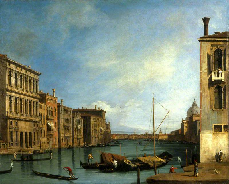 The Grand Canal depuis le Campo San Vio, Venice - Canaletto