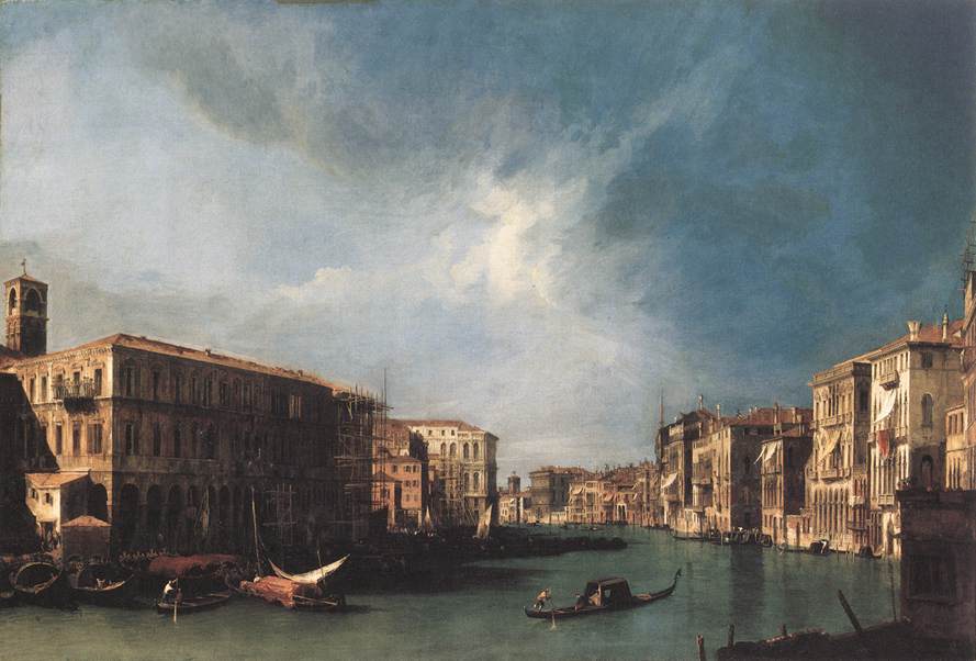 The Grand Canal from the Rialto towards the North - Canaletto