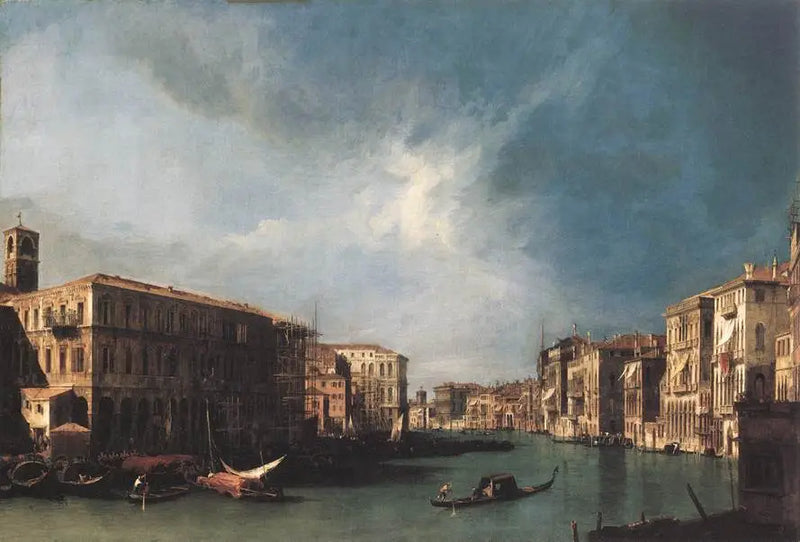 The Grand Canal from the Rialto towards the North - Canaletto