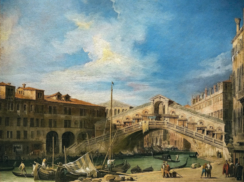 The Grand Canal: the Rialto Bridge from the South - Canaletto