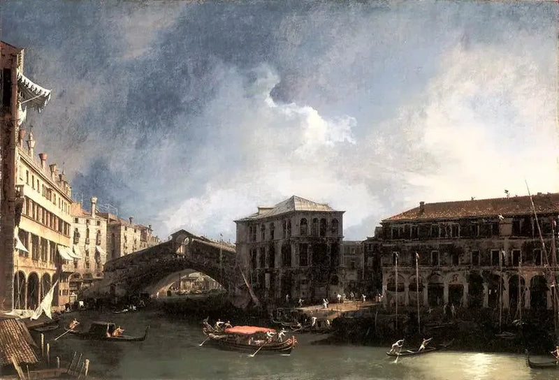 The Grand Canal near the Rialto Bridge - Canaletto