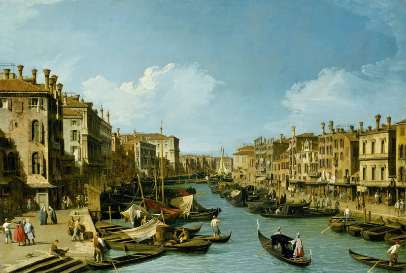 The Grand Canal near the Rialto, Venice - Canaletto
