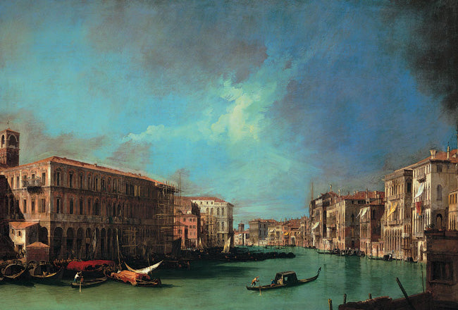 The Grand Canal near the Rialto, towards the North - Canaletto