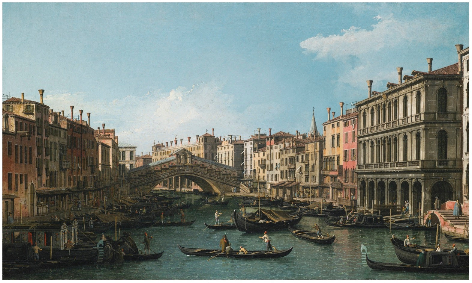 The Grand Canal seen from the northeast from the Palazzo Dolfin-Manin to the Rialto Bridge - Canaletto