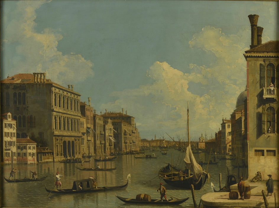 The Grand Canal, viewed east from S. Vio - Canaletto