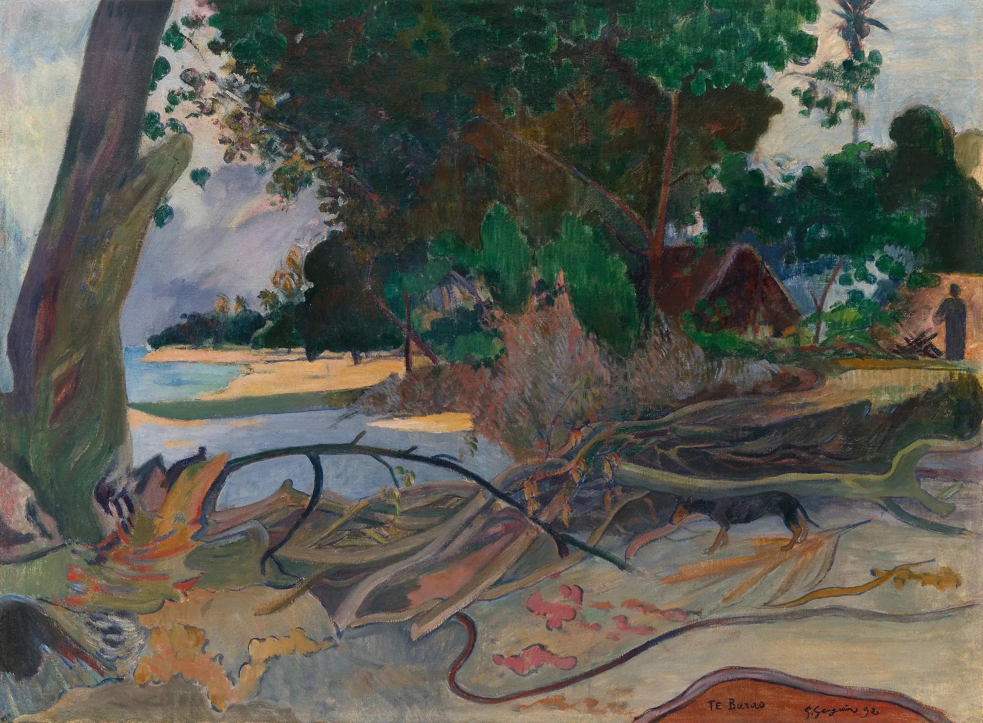 Le gros arbre - Paul Gauguin image 1 reproduction de peinture à l’huile