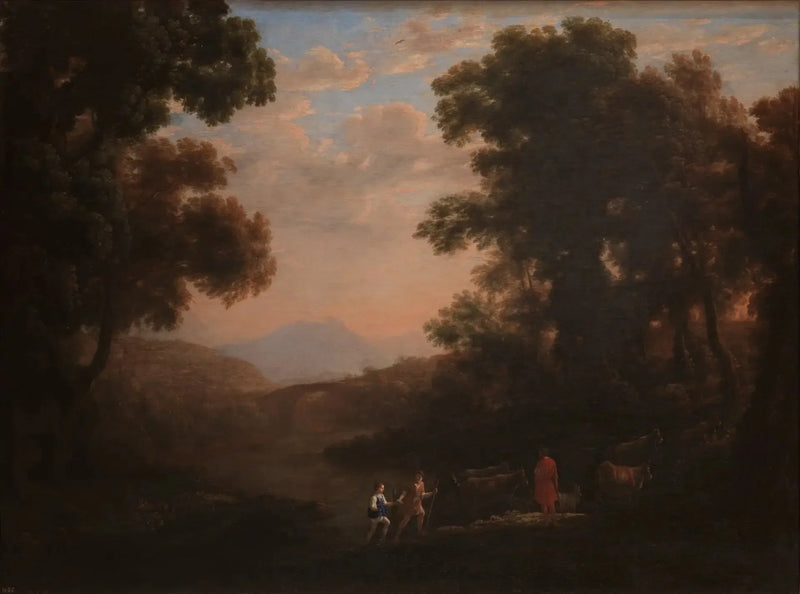 The ford of a river - Claude Lorrain