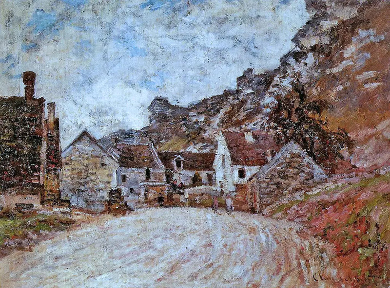 The hamlet of Chantemesle at the foot of the rock - Claude Monet