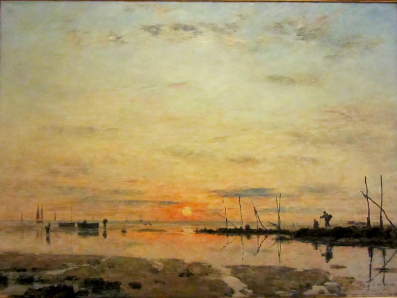 Le Havre. Sunset at low tide - Eugène Boudin