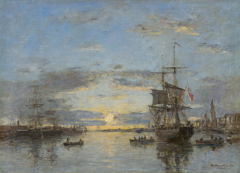 Le Havre: The Outer Port at Sunset - Eugène Boudin