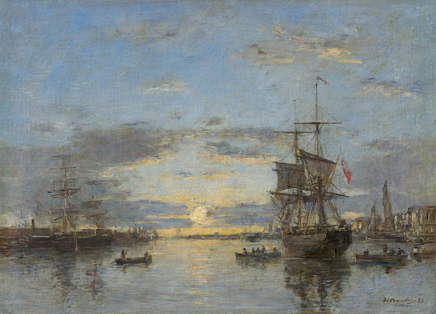 Le Havre: The Outer Port at Sunset - Eugène Boudin