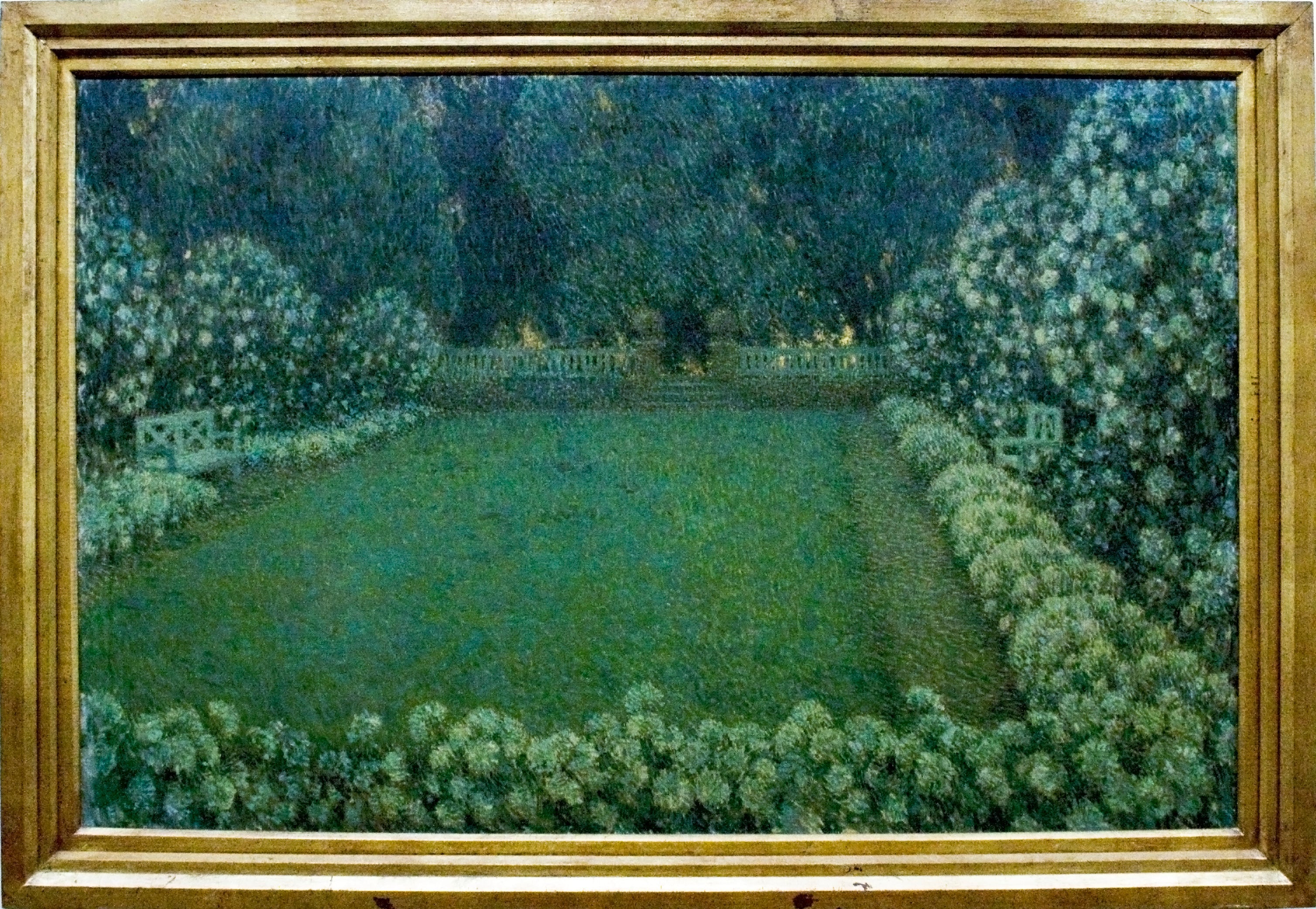 Le jardin blanc au crépuscule - Henri Le Sidaner - Alpha Reproduction