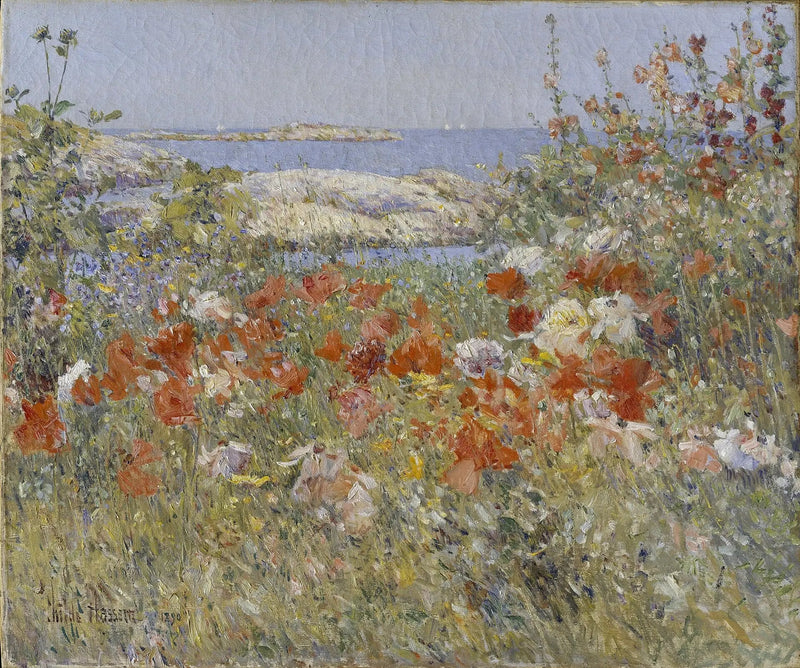 Cecilia Thaxter's Garden, Shoals Islands, Maine - Childe Hassam