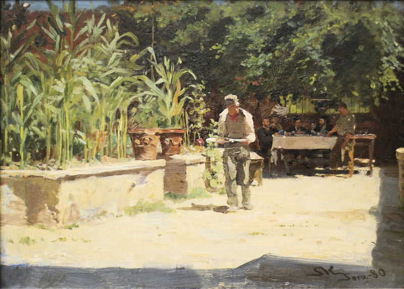 The Garden of the Albergo del Liri in Sora. les Abruzzes - Peder Severin Krøyer