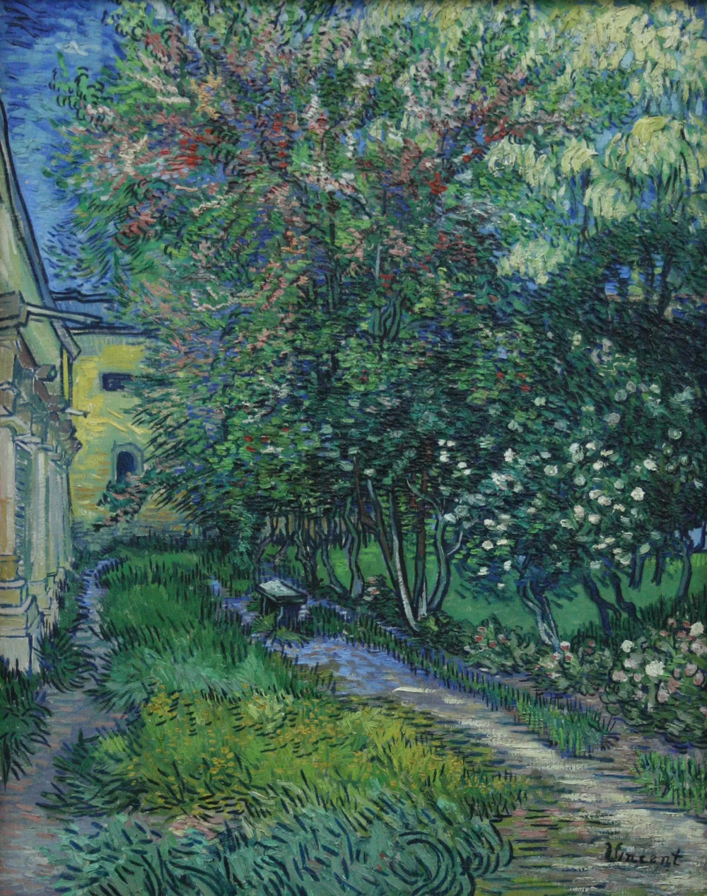 Le jardin de l'asile de Saint-Rémy - Vincent van Gogh image 1 reproduction artisanale de tableau