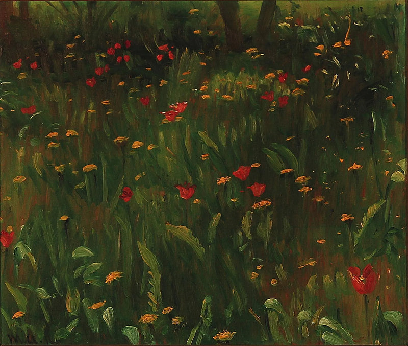 The Ancher family garden in Skagen. -Michael Peter Ancher