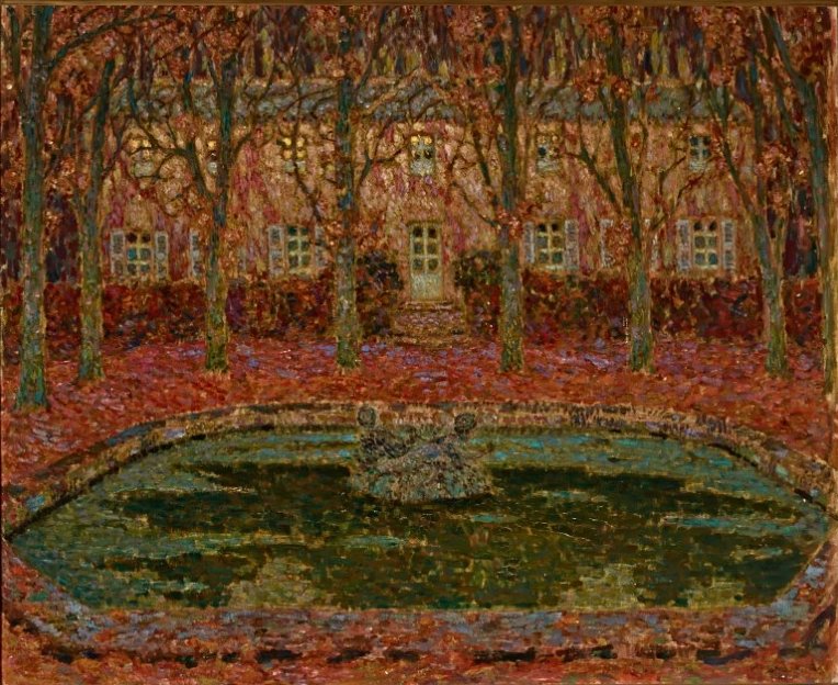 The Garden of the Gerberoy House - Henri Le Sidaner