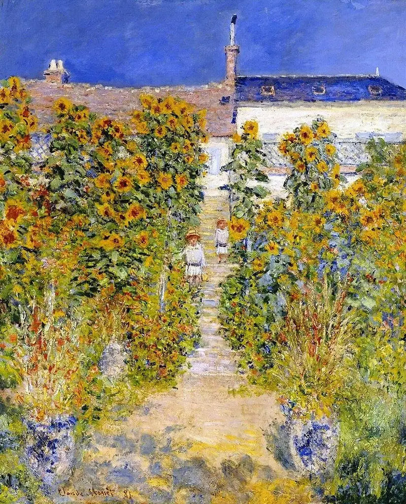 The Artist's Garden at Vétheuil - Claude Monet
