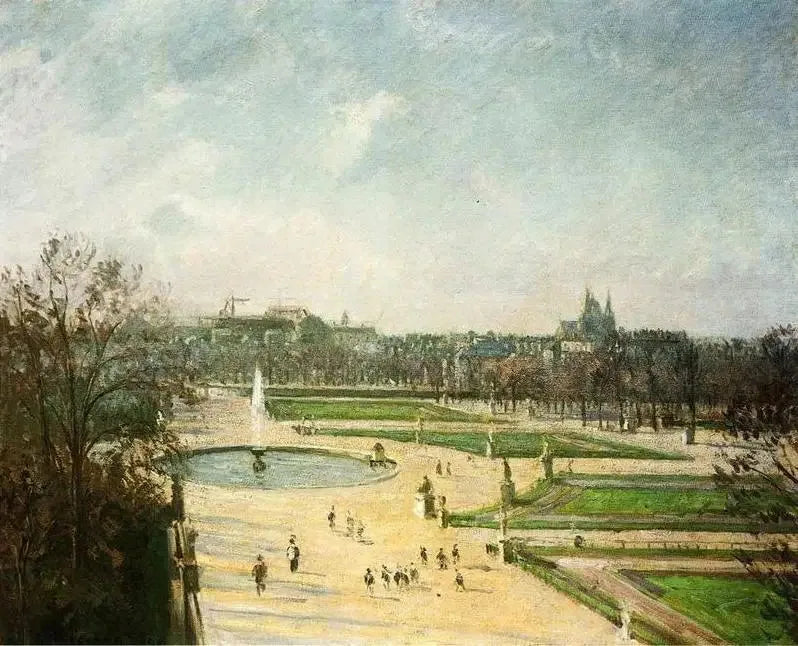 The Tuileries Garden, morning, sun - Camille Pissarro