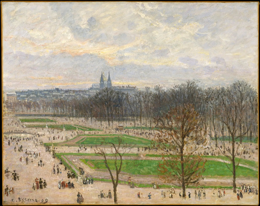 The Tuileries Garden on a Winter Afternoon - Camille Pissarro