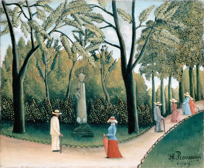 The Luxembourg Garden. Monument to Chopin - Henri Rousseau