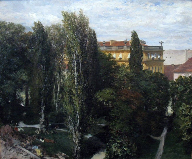 The Garden of the Prince Albert Palace - Adolph von Menzel
