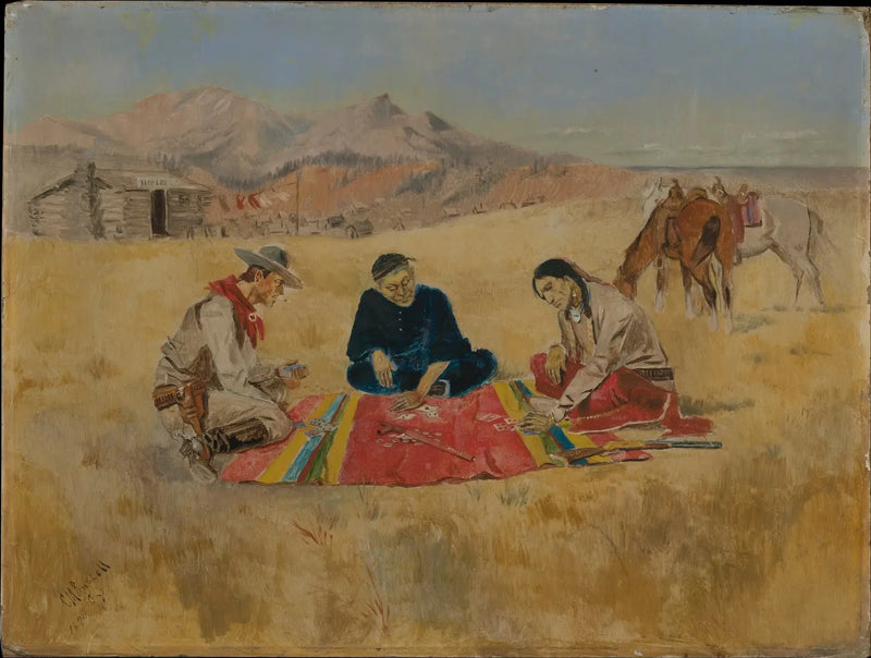 The poker game - Charles Marion Russell