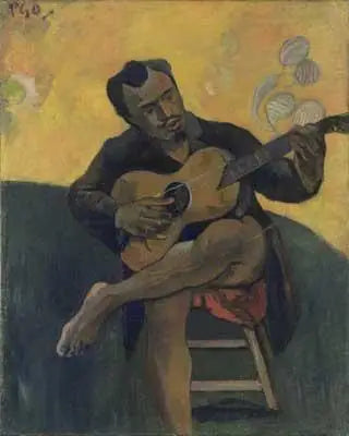 The Guitar Player, Portrait of Francisco Durrio - Paul Gauguin