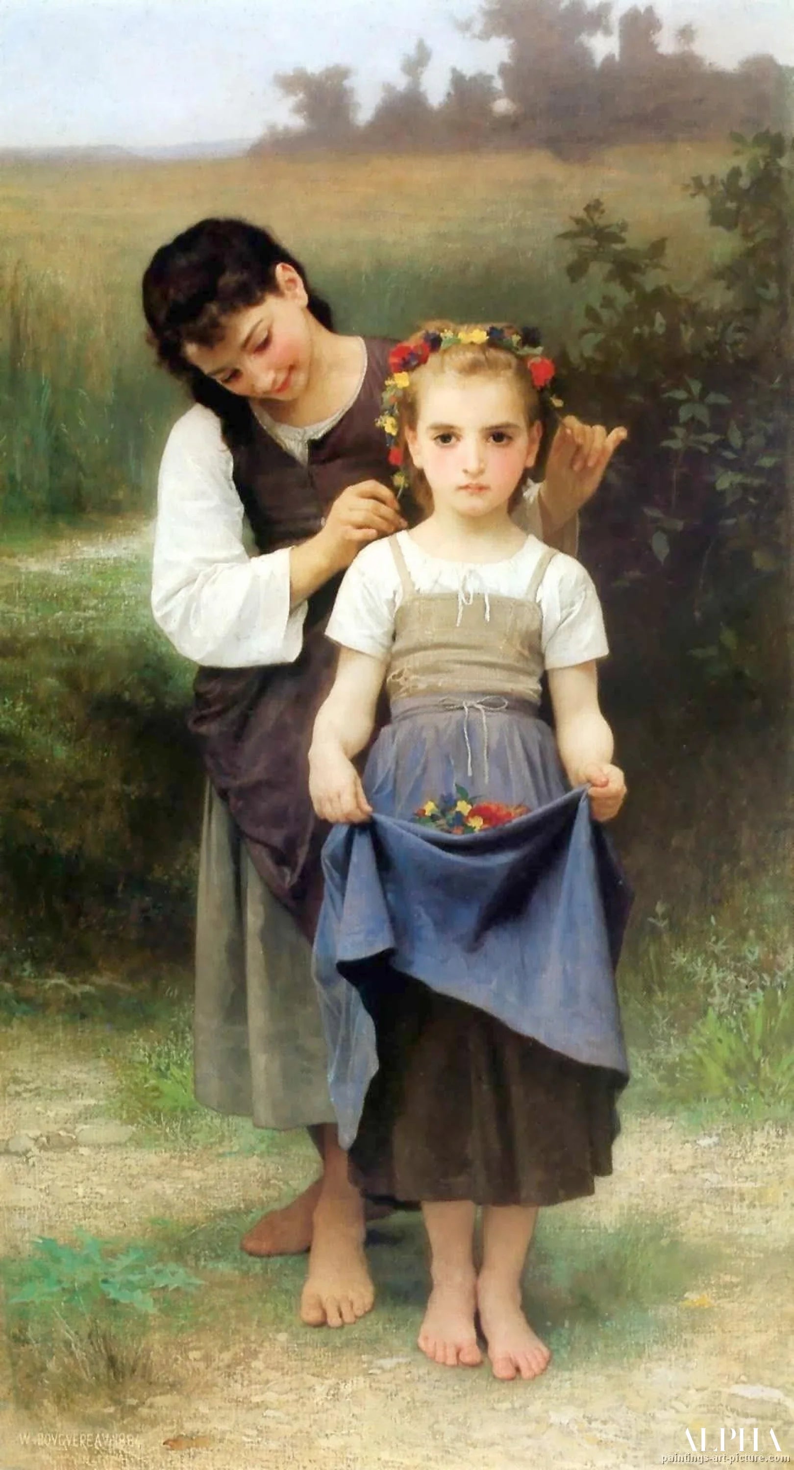 The Jewel of the Fields - William Bouguereau - High-end reproductions of paintings and artworks