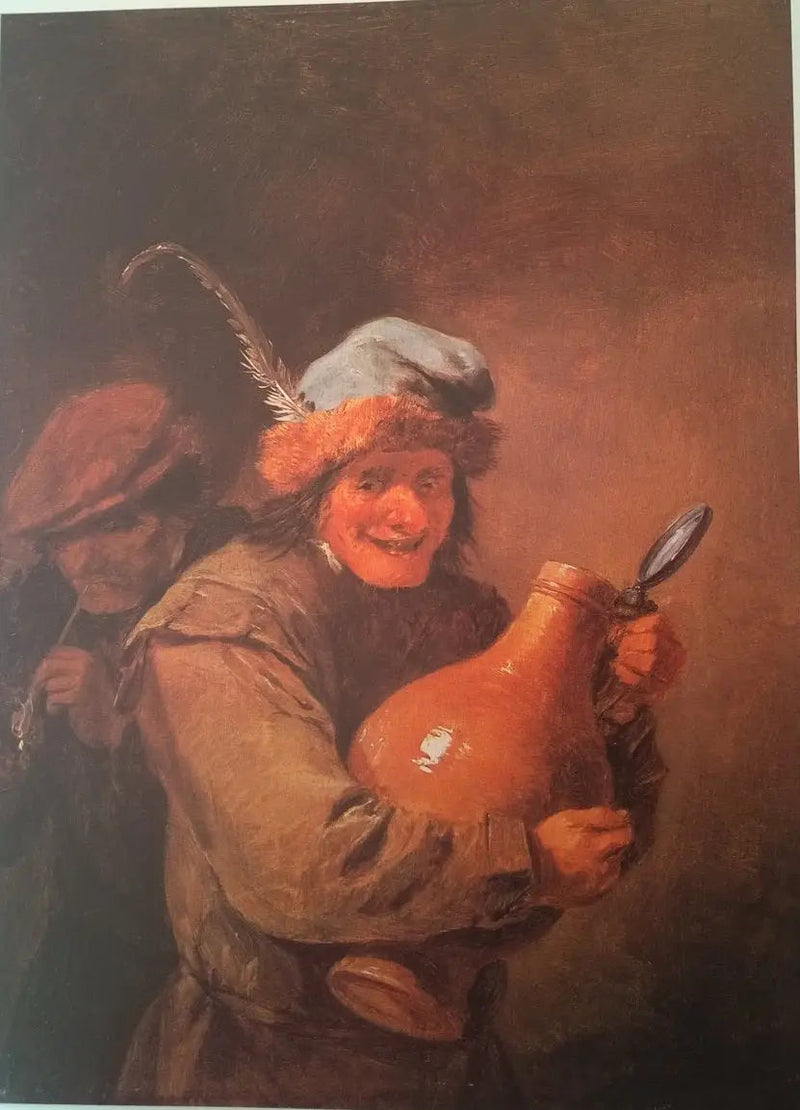 The Joyful Drinker with a Large Jug - David Teniers the Younger
