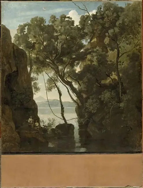 Nemi Lake - Jean-Baptiste Camille Corot