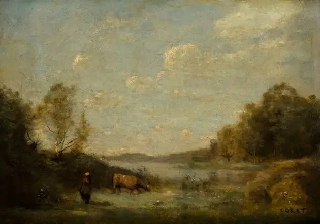 The Lake - Jean-Baptiste Camille Corot