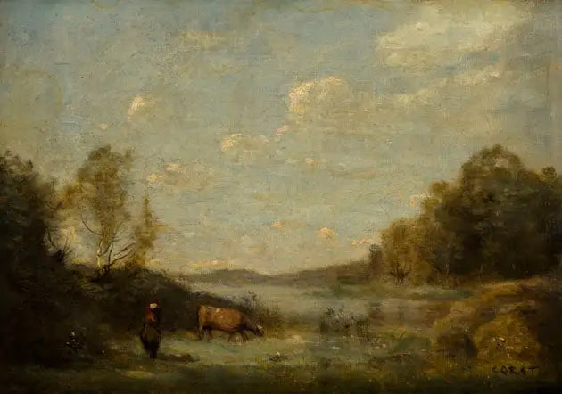 The Lake - Jean-Baptiste Camille Corot