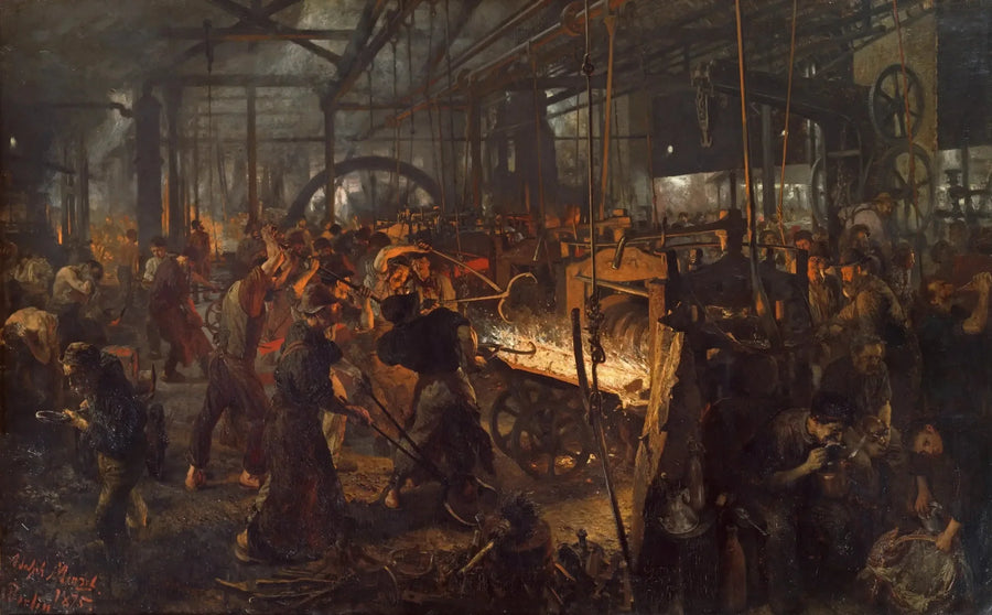 The Iron Rolling Mill - Adolph von Menzel