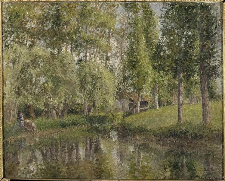 The Washhouse of Bazincourt - Camille Pissarro