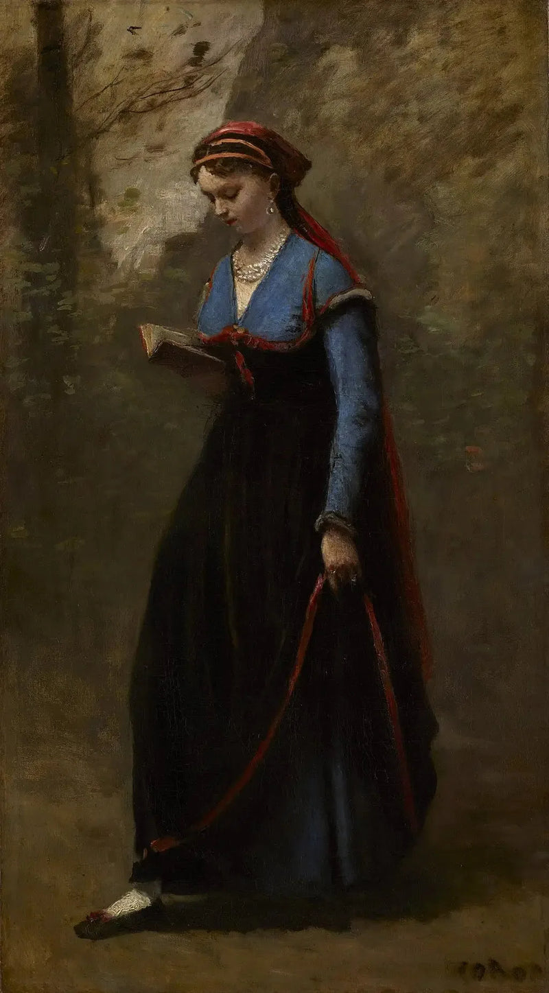 The Reader - Jean-Baptiste Camille Corot