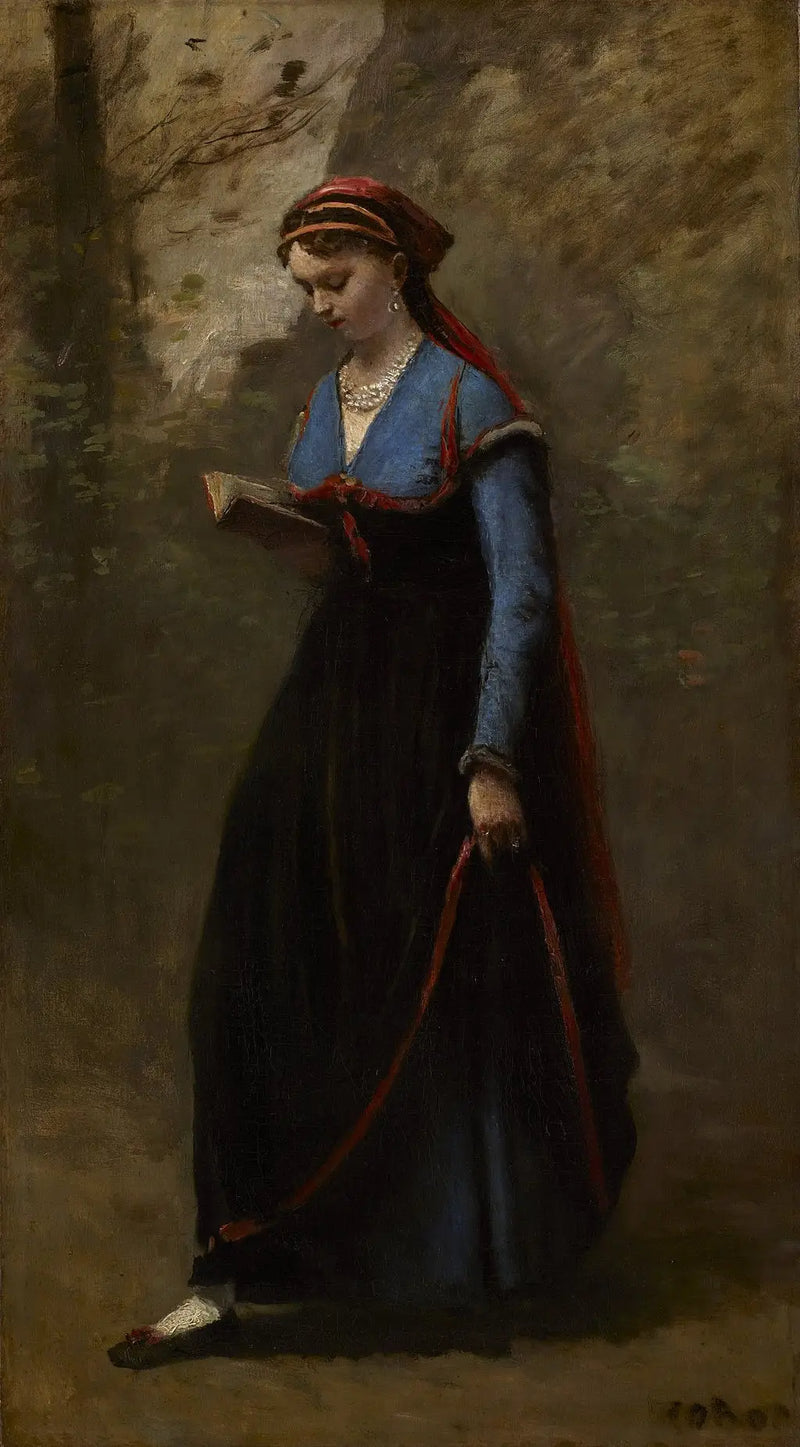 The Reader - Jean-Baptiste Camille Corot