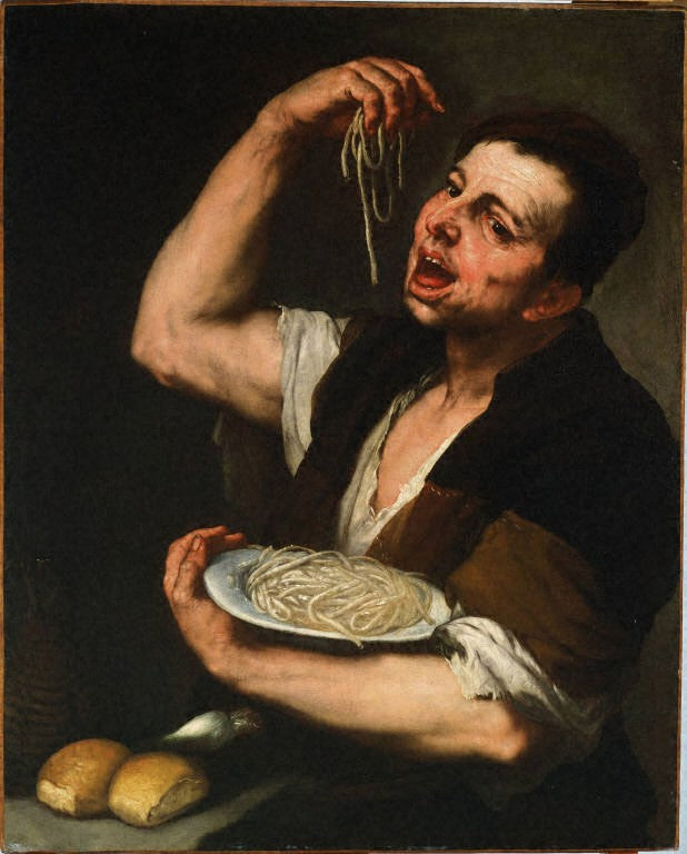 The Pasta Eater: Allegory of Taste - Luca Giordano