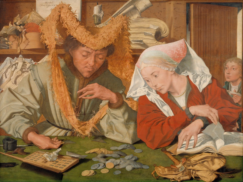 The Merchant and His Wife - Marinus van Reymerswale