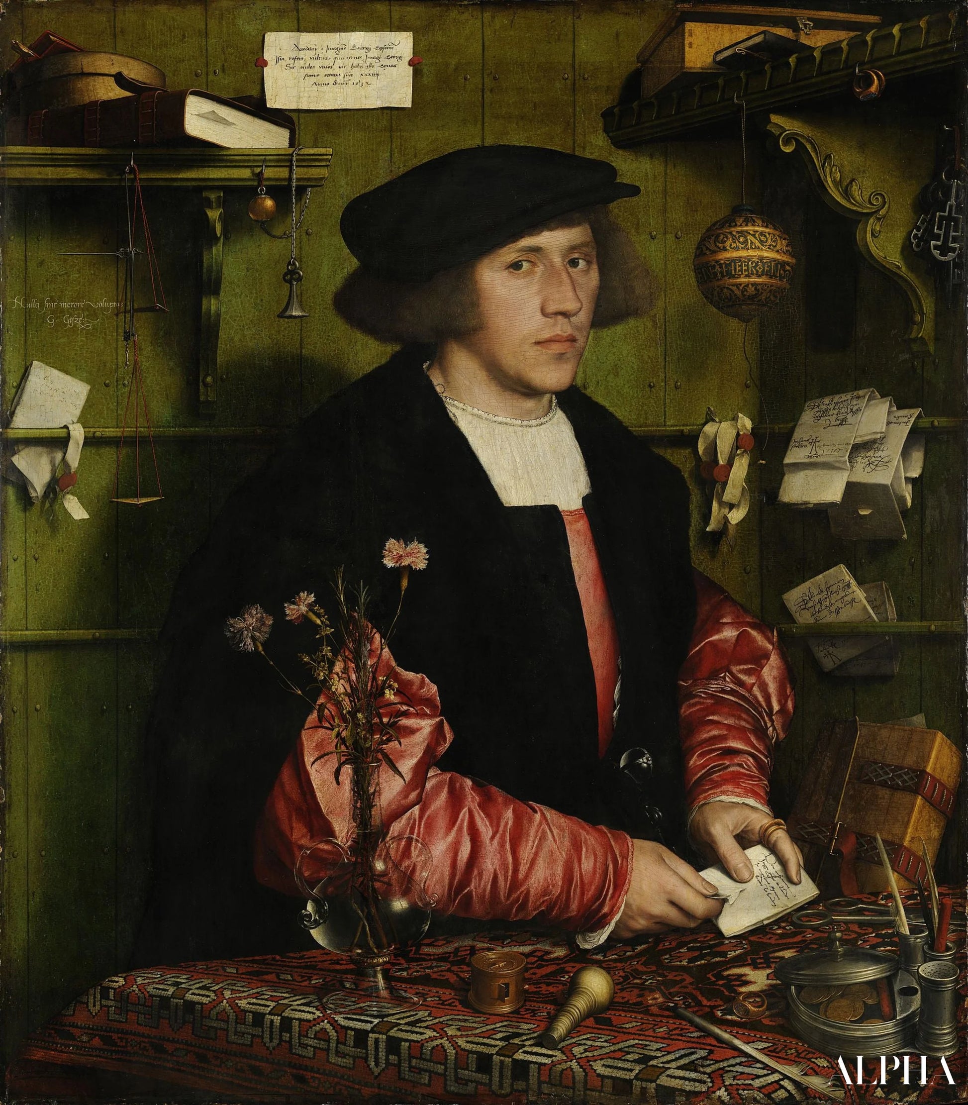 The merchant Georg Gisze - Hans Holbein the Younger - High-end reproductions of paintings and artworks
