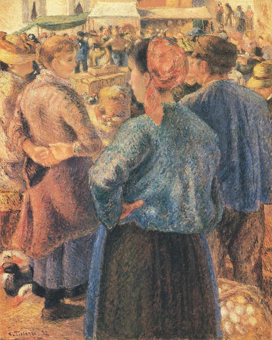 The Poultry Market, Pontoise - Camille Pissarro