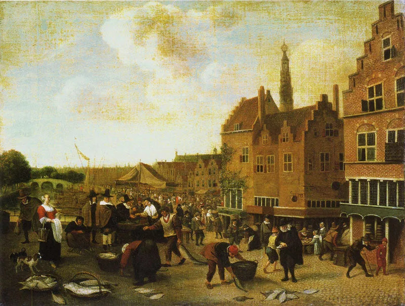 Le marché aux poissons de Leiden - Jan Steen