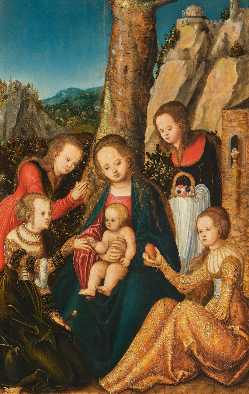 The Marriage of Saint Catherine with Saints - Lucas Cranach the Elder