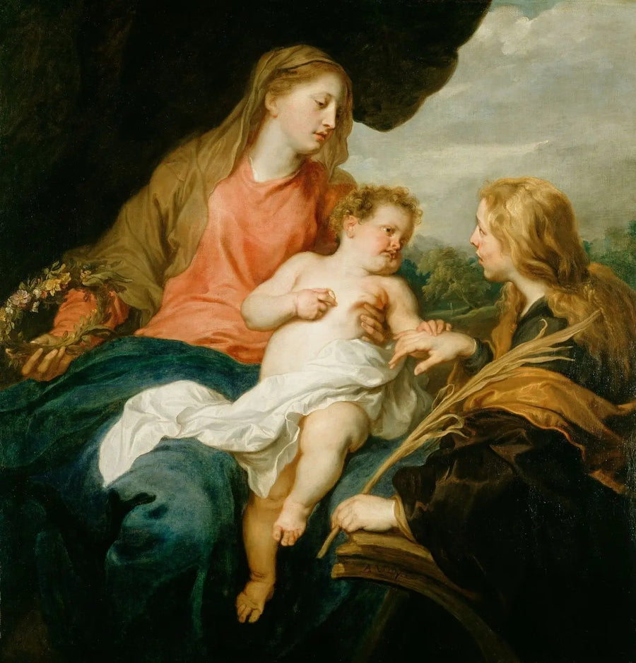 The Mystic Marriage of Saint Catherine - Antoine van Dyck