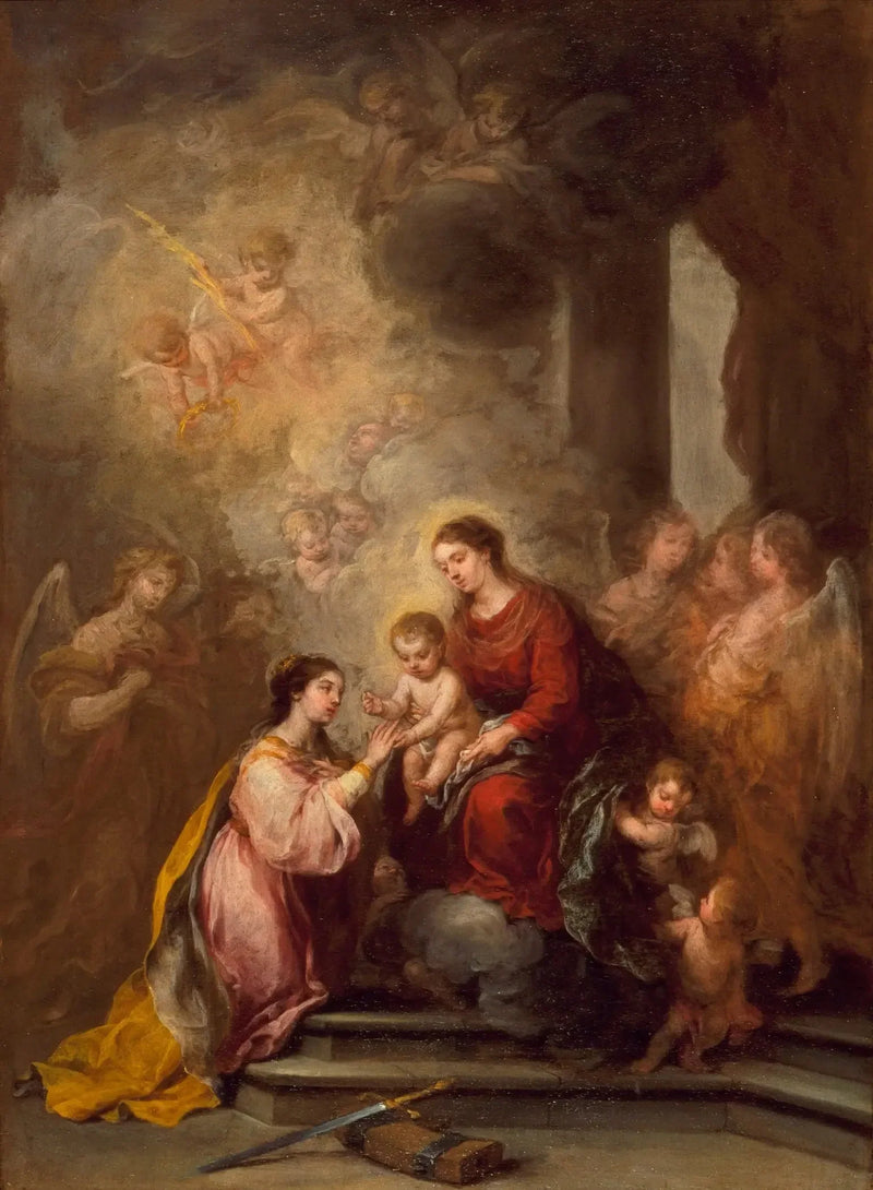The Mystic Marriage of Saint Catherine - Bartolomé Esteban Murillo