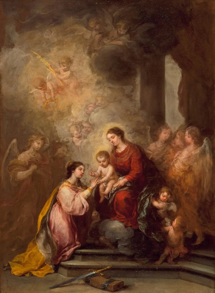 The Mystic Marriage of Saint Catherine - Bartolomé Esteban Murillo